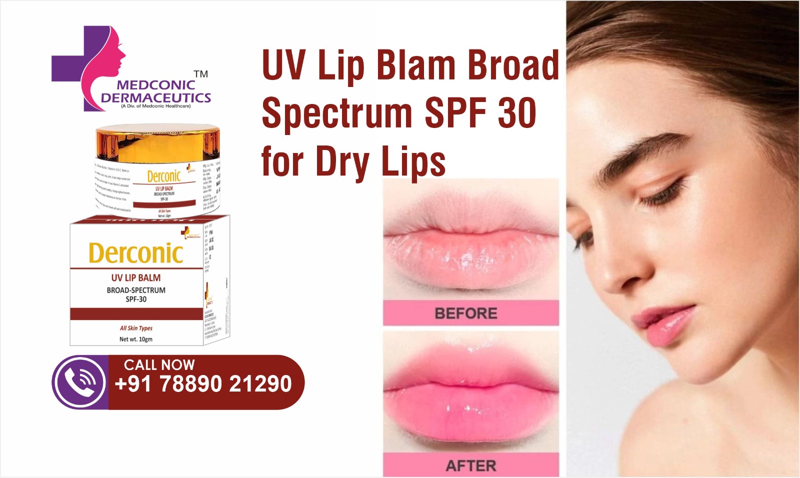 UV Lip Blam Broad Spectrum SPF 30 for Dry Lips