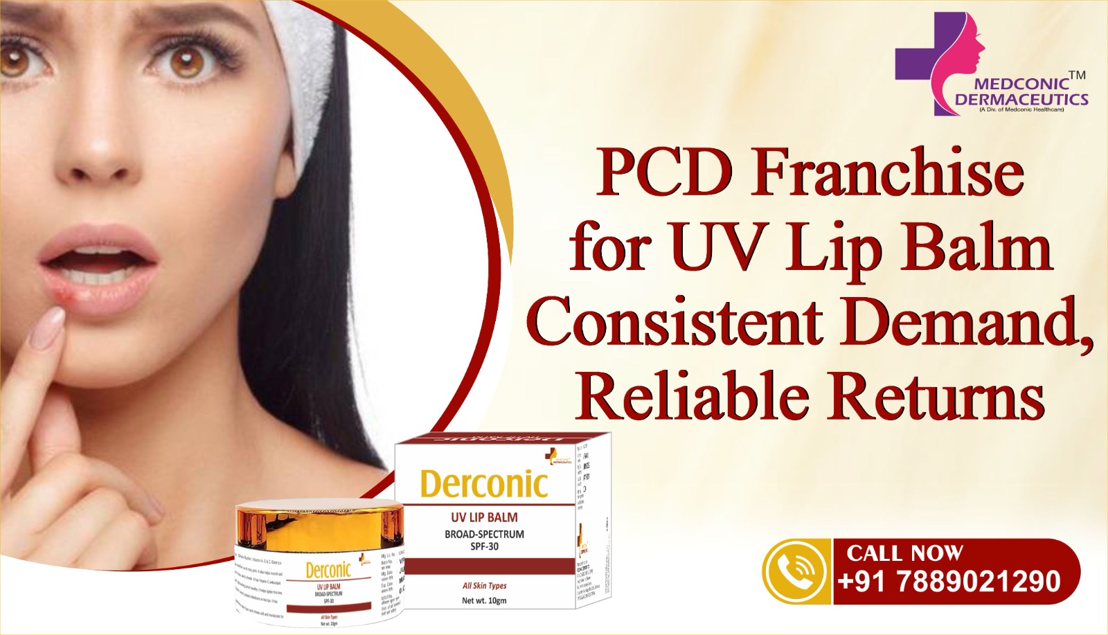 DERCONIC LIP BALM - UV LIP BALM BROAD SPECTRUM SPF 30