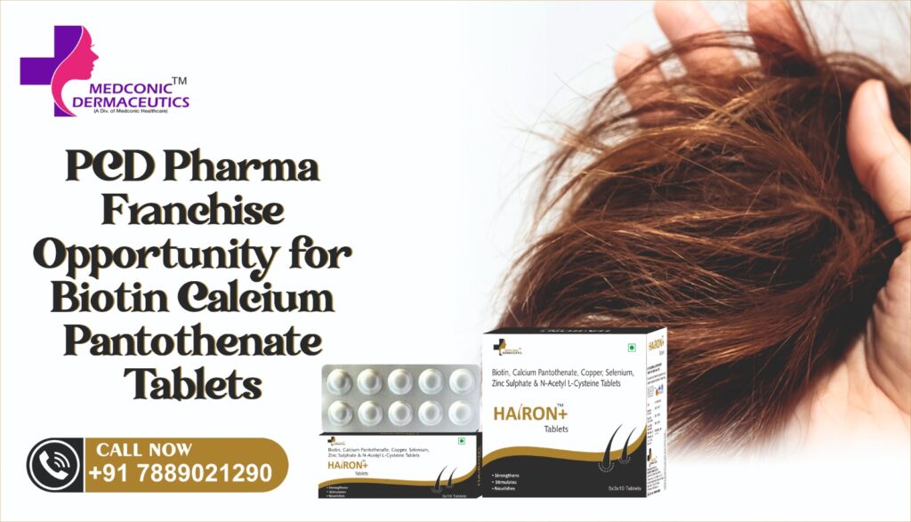 HAIRON TAB - Biotin 10mg Calcium Pantothenate 100mg Elemental Copper 3mg Elemental Selenium 65 MCG Elemental Zinc 225mg N-Acetylcysteine 50mg TAB