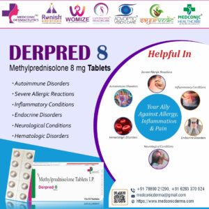 DERPRED 8 - METHYLPREDNISOLONE 8 MG TABLETS